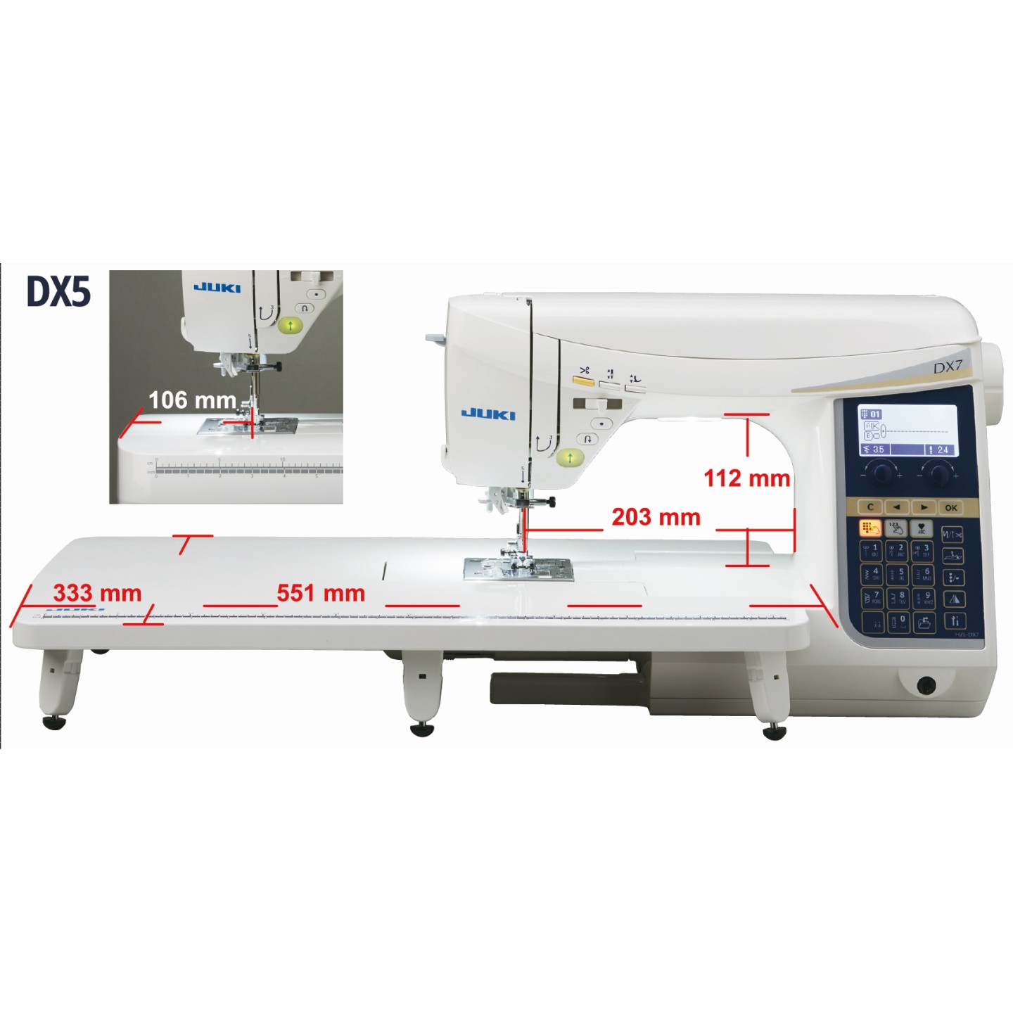 Machine à coudre Juki HZL DX 5