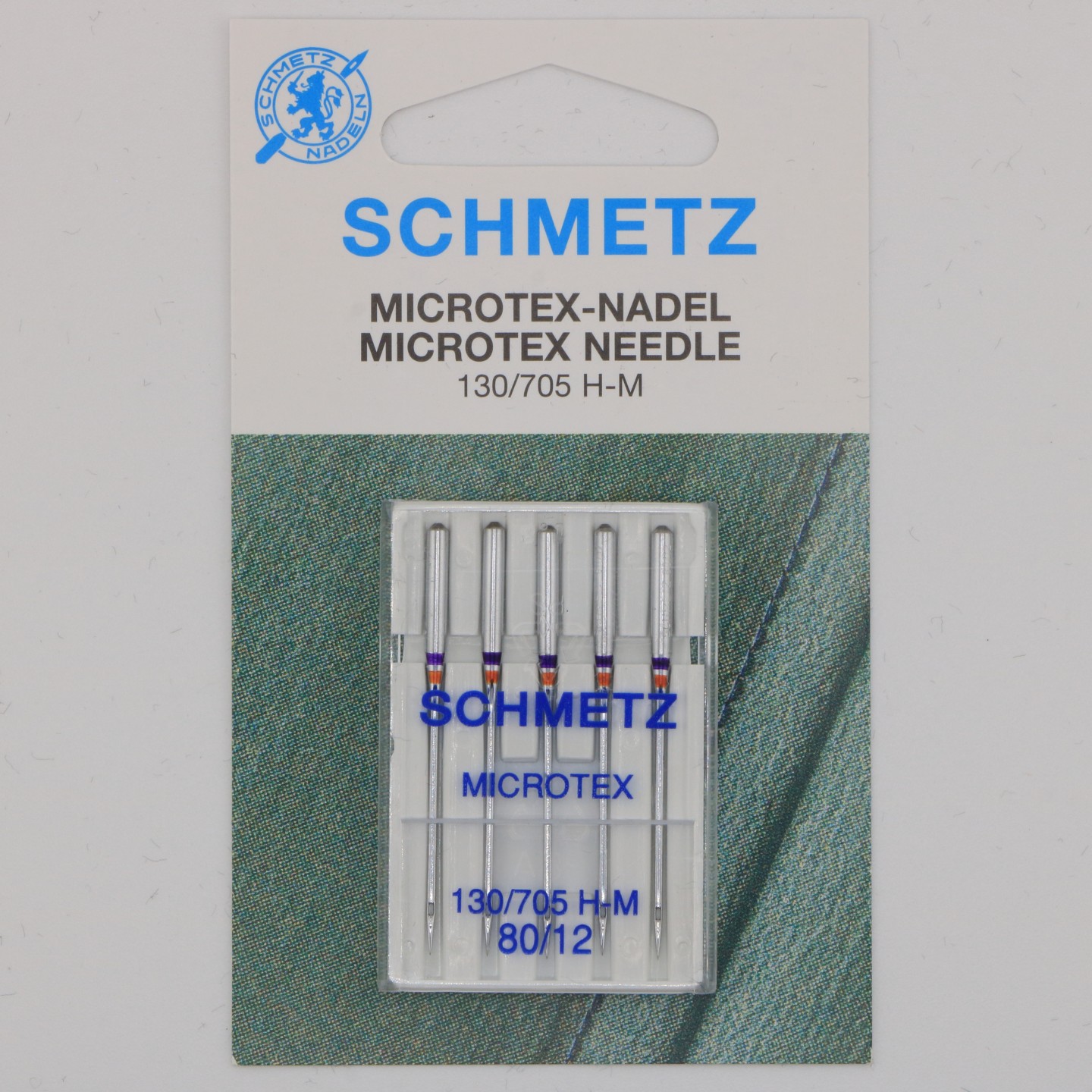 Aiguille Microtex NM 80 130/705 H M pour tissus fins à moyens et matières délicates