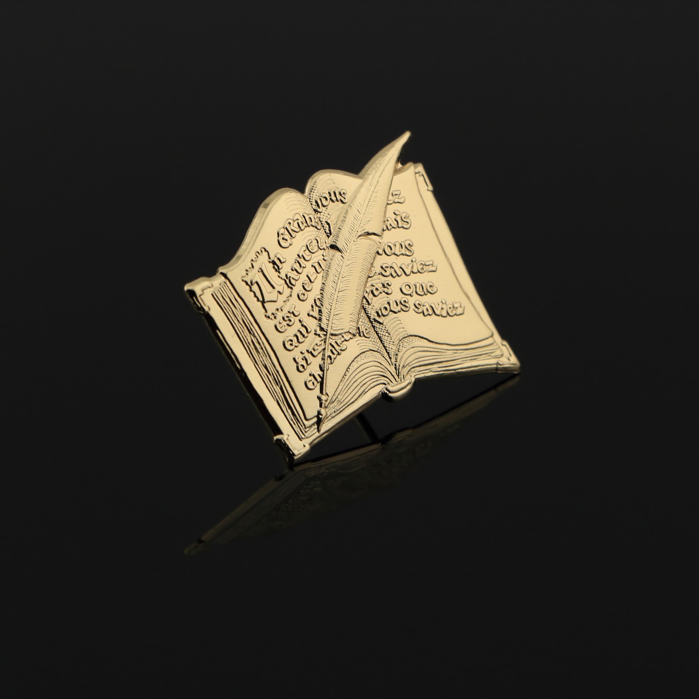 Livre ouvert avec plumes : &Eacute;tudiant en Lettres & Langues